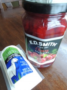 Cherry goat cheese