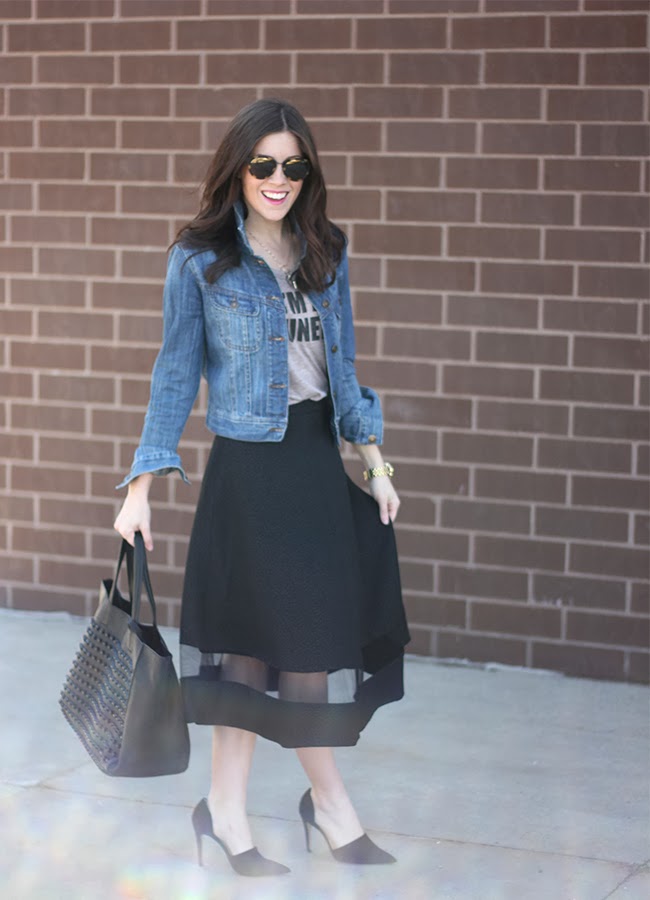 The Brunette One WWDMAGIC Lush Sheer Panel Skirt__2