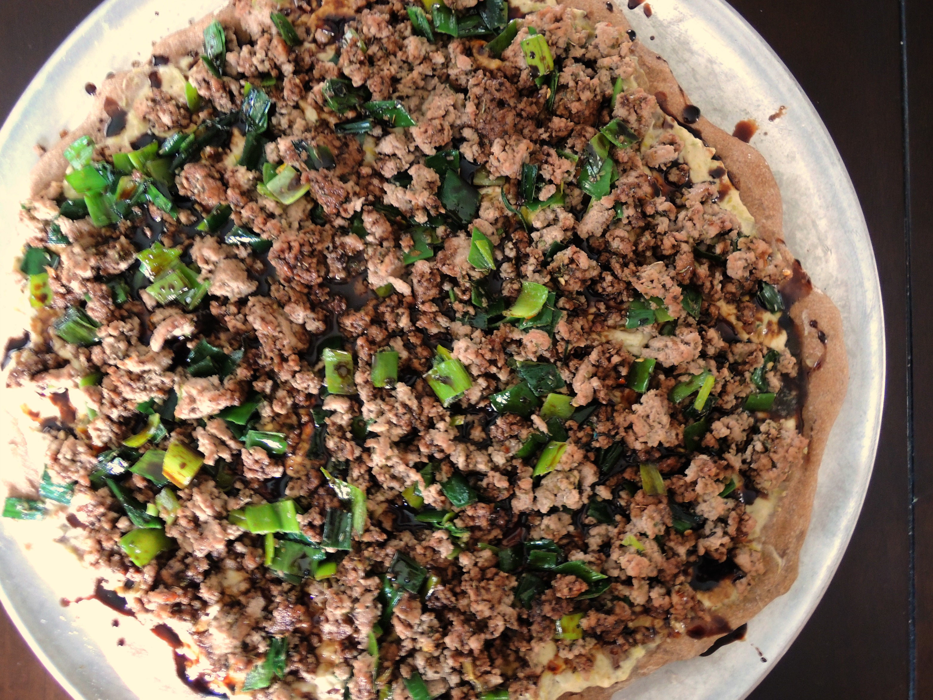 White Sausage Pizza