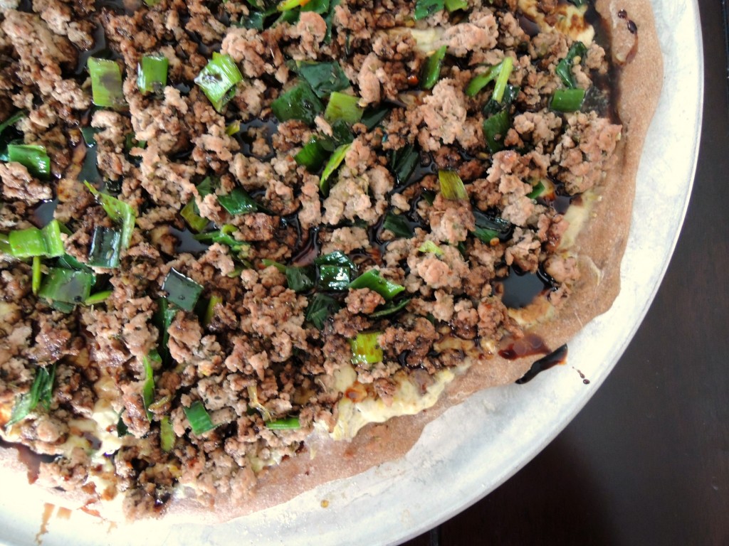 White Sausage Pizza